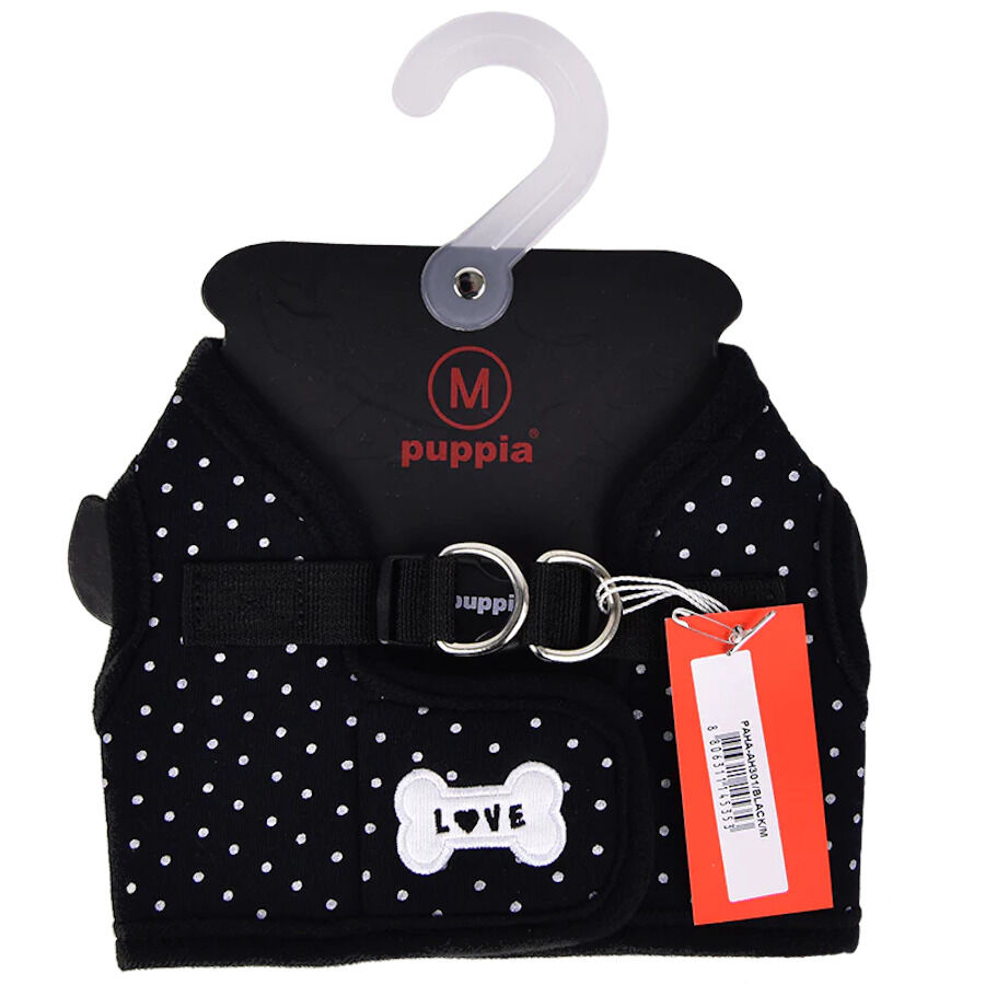 Puppia Dotty Chaleco Negro arn&eacute;s para perros, , large Imagen numero 1